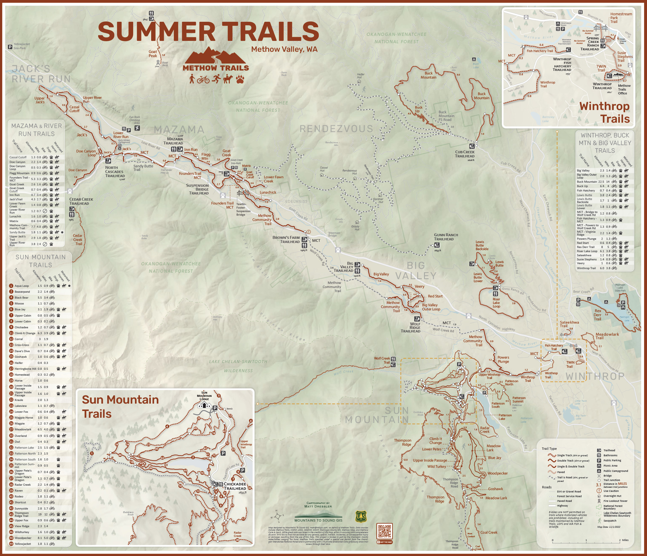 Summer trails map